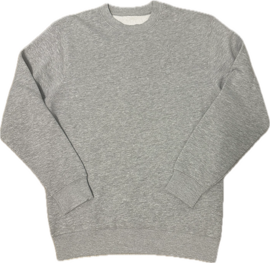 Monochrome GRAY Reflective Embroidered Crewneck