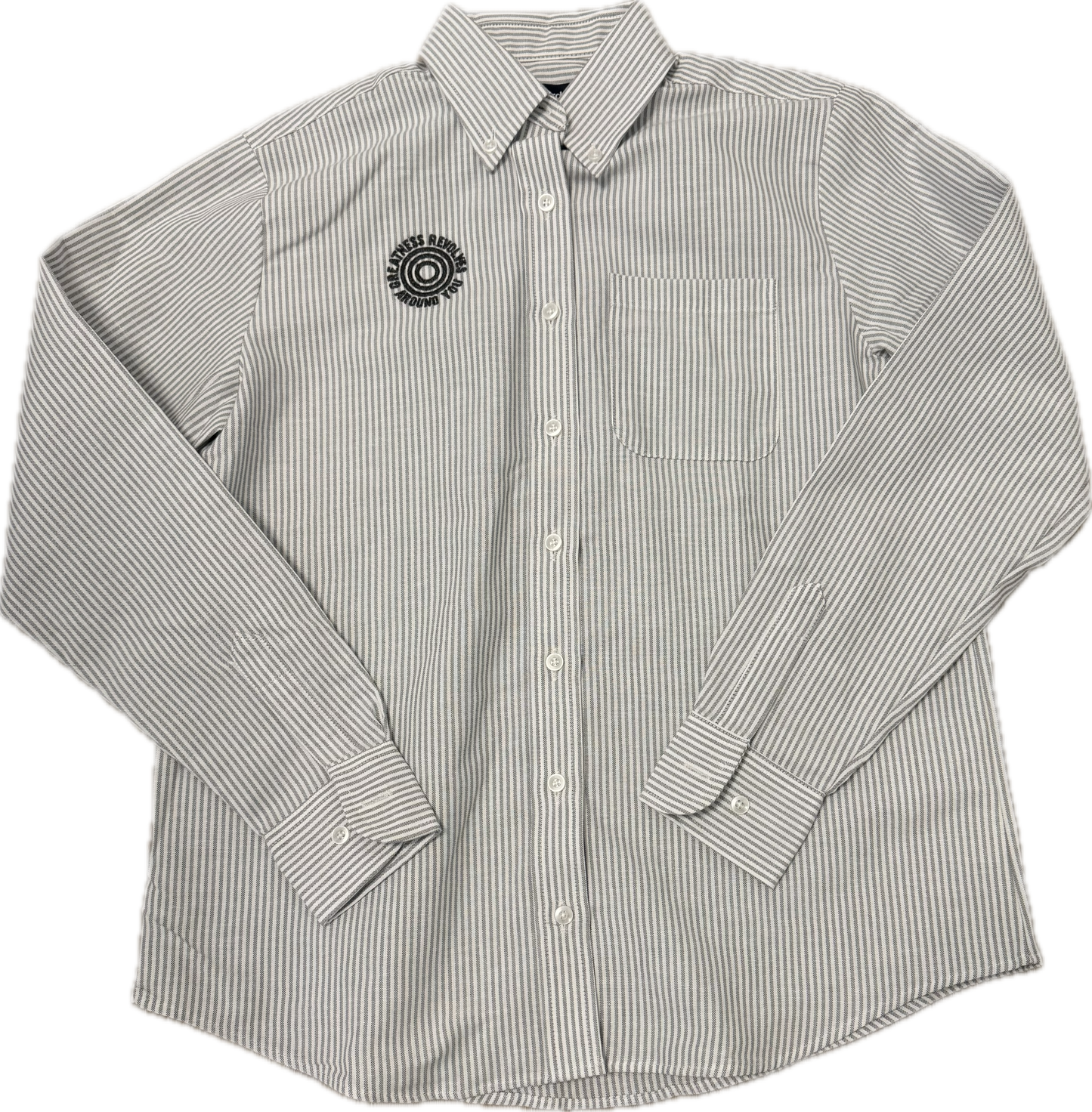GRAY Striped Button Down Shirt [Pre-Order]